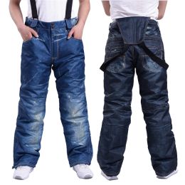 Pantalons Brand Hiver High Quality Thick Pantalon de ski chaud imperméable Pantalon à suspension Pantalon Snowboard Snowboard