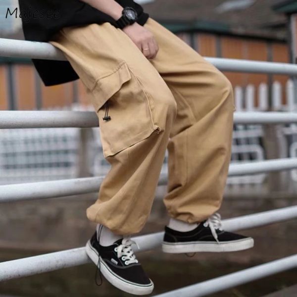 Pantalones Hombres Pantalones Casuales Verano Thin Cargo Retro Harajuku Moda Streetwear Japonés Estilo Popular Hip Hop Estudiantes Coreanos Pantalones
