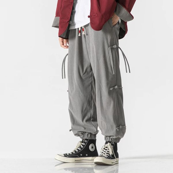 Pantalons Men Pantalon chaud de style chinois 2022 Automne hiver de haute qualité Streetwear Harem Pantal