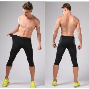 Broek heren 3/4 compressie lopende broeken jogging broek sportschool sport panty fitness legging lopende broeken basketbal joggerbroek