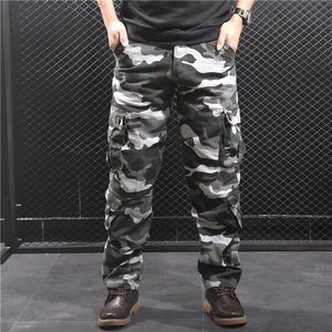 Pantalon Pantalon de Camouflage pour hommes, pantalon Cargo militaire en coton, multi-poches, jogging Hip Hop, Streetwear, salopette de Combat de l'armée