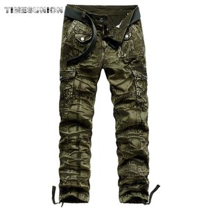 Pantalones pantalones de carga para hombres pantelato de camuflaje completo múltiples bolsillo múltiple jogger holgado jogger táctico plus talinata 2944