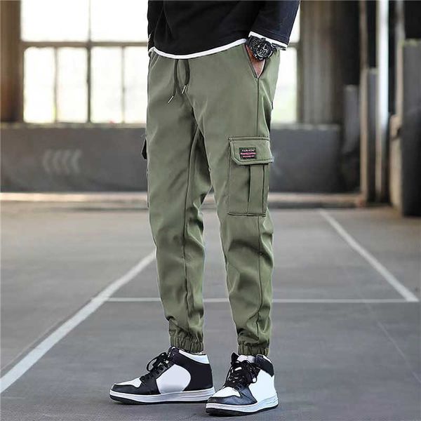 Pantalon des hommes avec plusieurs poches de la taille élastique lapin masculin hip-hop de rue.