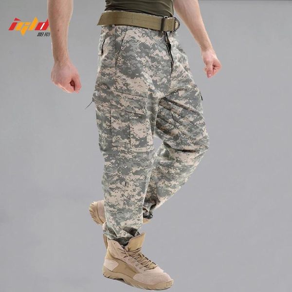 Pantalones de uniforme militar para hombre, pantalones tácticos de camuflaje Multicam Cargo, pantalones largos de combate del ejército, pantalones de pesca, escalada y caza