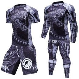 Pantalon MMA Boxing Rashguard Fiess Sport Suits Sports Dry Sportswear Gyor