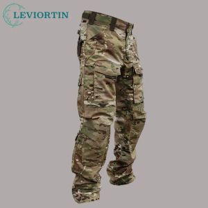 Broek heren buiten losse multi pocket werkkleding broek tactisch duurzame trainingsbroek militaire gevechten slijtvaste wandelbroek