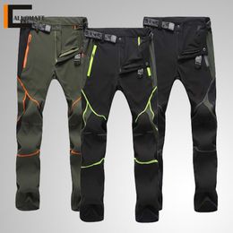 Pantalones Pantalones de hombre Quickdry Pesca al aire libre Senderismo Deportes Pantalones casuales Hombres Transpirable Costura impermeable Cinturón de montaña Pantalones para hombre