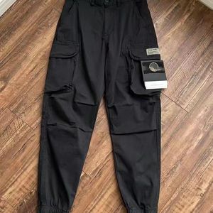 Pantalon des pantalons Islamd en pierre masculine étirement multi-poches couleurs métalliques réfléchissantes pantalon droit de travail sportif pantalon décontracté 742