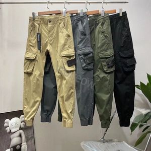 Pantalones de piedra para hombres pantalones islamd estiramientos múltiples de bolsillo metálico reflectante recto deportivo pantalones casuales 189