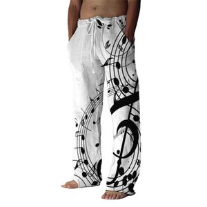Pantalons Pantalons pour hommes Pantalons d'été Conception de cordon élastique Poche avant Jambe droite Imprimés graphiques Instrument de musique Confort Doux