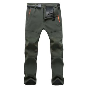 Broek Heren Winter Fleece Thermische Broek Uitloper Soft Shell Casual Broek Dames Dikke Stretch Waterdichte Militaire Tactische Lange Broek