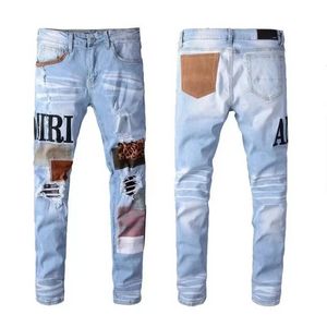 Pantalons pour hommes et femmes, nouveaux jeans à œillets, bleu clair, gris foncé, marque célèbre italienne, Streetwear, Denim, jean de motard à jambe droite, D2, qualité supérieure