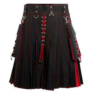 Pantalons Men Scottish Kilt Cosplay Scotland Retro Gothic pliped jupe Hip Hop Shorts Sashshes Pocket Knee Longueur Highland Kilt