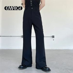 Broek mannen vintage casual wijd uitlopende broek Harajuku Koreaanse streetwear mode retro pak laars cut pant voor man lange broek