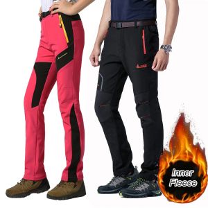 Broek mannen dames snowboard broek buiten waterdichte softshell binnenste fleece wandeljachtbroek winter sneeuw skigebroeken skiën broek