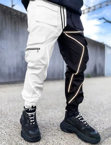 Pantalon pour hommes pantalons de cargaison hip hop technowear harem harem pant jogger pantalon avec poches jogging pant de cargaison punk pour hommes cargo harem pantalon