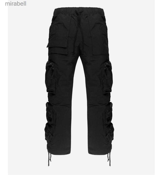 Pantalones para hombre Pantalones para hombre Diseñador High Street Función Nylon Herramientas Faja Moda Fitness 240308