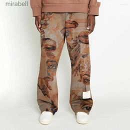 Pantalon pantalon homme pantalon autre visage tendance taille moyenne grand drôle marron hip-hop 240308