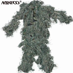 Pantalon nouvel enfant CS jeux camouflage chasse ghillie costume de combat tactique avec fusil à capuche à capuche ghillie wrap camo veste pantalon