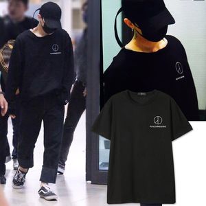 Pantalon nouveau coréen mode k pop kpop bigbang gd même tshirt gdragon coton manche courte t-shirt unisexe t-shirt hip hop été