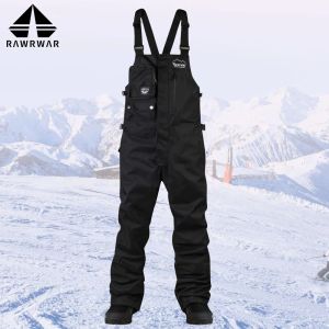 Pantalons de ski de nouveaux hommes et femmes, pantalon de neige hivernal, bretelles élastiques élevées, vent, imperméable, respirant et chaud