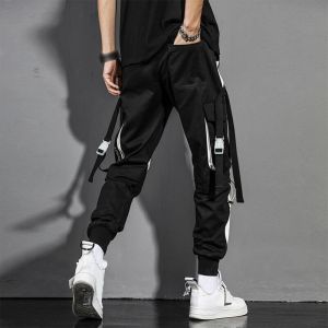 Broek nieuwe streetwear heren multi -zakken laadbroek harem broek hiphop casual mannelijke baan broek joggers broek mode coole mannen broek