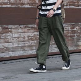 Pants Non Stock OG107 Baker Pants Pantalon de travail taille haute vintage pour homme Vert olive