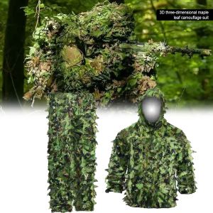 Pantalon extérieur ghillie costume de camouflage militaire vêtements jungle costume 3d feuillu léger hremptable camouflage tenue vêtements jack pantalon