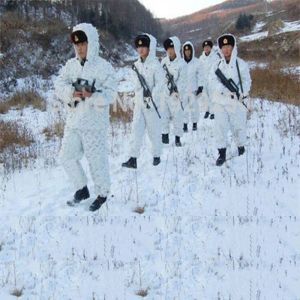 Broek buiten sneeuwjacht winter camouflage sluipschutter ghillie pak wit camo jas broek kleding klimmen sport trainingskleding klimaat