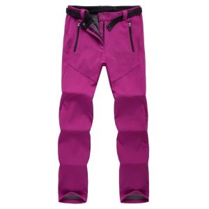 Broek broek wandelen skiën thermische softshell snowboard camping skating waterdichte fleece voor vrouwen buiten wandelende broek