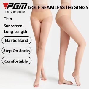 Pantalon pgm femmes élastiques minces golf legging bassages dames hremptables crottements de crottements sombres femelles de glace femelle chaussettes de jambe de golf