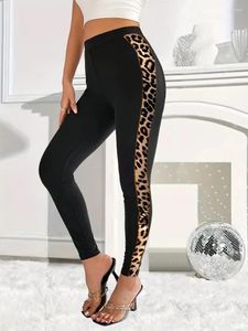 Pantalon plus taille 1xl-5xl Leopard Imprime les leggings skinny décontractés tous les jours des vêtements pour femmes extensibles