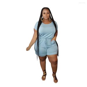 Broek plus maat 5xl jumpsuit vrouwen zomer zomerse mouw bodysuits hoge taille solide casual romper speelsuit met vleugels basis algemeen