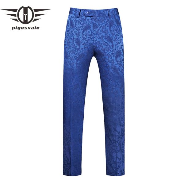 Pantalon pylyesxale floral jacquard costume pantalon pour hommes blanc rouge rose rose royal pantalon décontracté pantalon décontracté mâle