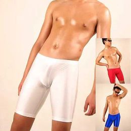 Pantalon gratuit Private Private personnalisé Boythor Male Slim White Swimmink Trunks Men de maillots de bain serrés Pantalon de natation sportive