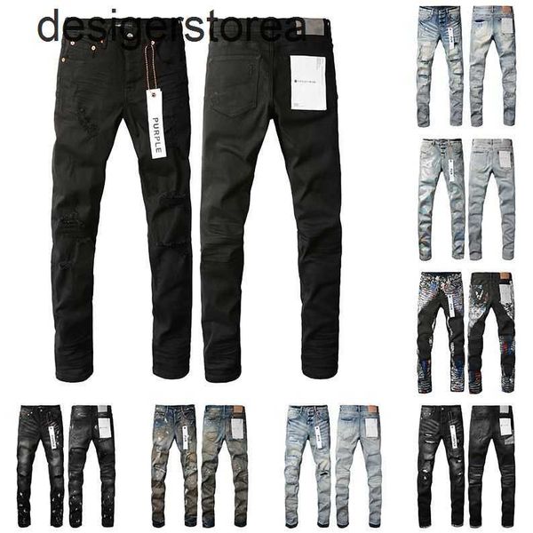 pantalones jeans morados para hombres jeans jeans ajustados hombres Bikers desgastados desgastados Denim para mujer negro gris pantalones de chándal rectos Diseñadores Joggers Pant Denim Jeans para hombre 29 40