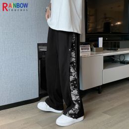 Pants Rainbowtouches marque de mode hommes pantalon Harajuku cousu boutonnage été décontracté Bandana motif Hip Hop ample jambe large pantalon