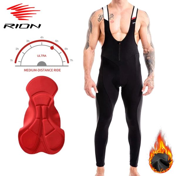 Pantalones rion hombres invierno largos pantalones de ciclismo almohadilla de gel pantalones de bicicleta mtb enduro bicicleta use medias de montaña pantalones de cuello de la montaña leggings