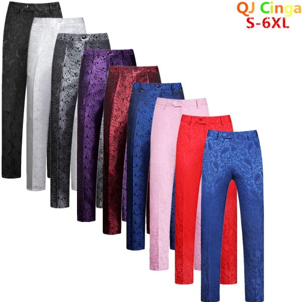 Pantalon Royal Blue Suit Pantalon Business Office Bureau Blanc Black Black Red Pantalones Hombre Wedding Party Robe Pantal