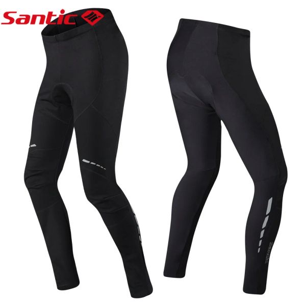 Pantalon Santic Men Winter Cycling Pantal Pro Fit Coolmax 4d Pad Tocoproofrenelkeket Warm Antipilling Cycling Long Pantalon WM8C04105