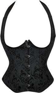 Broek Sapubonva Underbust Corset met Bandjes Top Plus Size Borduren Vest Bovenborst Corselet Gothic Vrouwen Vintage Lingerie Sexy Et