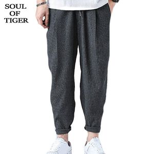 Pants SOUL OF TIGER Primavera Coreana Nueva Moda Streetwear Mens Casual Pantalones Harem Sueltos Hombre Vintage Pantalones Punk Pantalons Tallas grandes