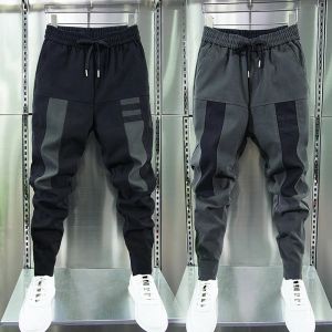 Pantalon printemps automnom golf hip hop streetwear designer élastique masculine de sport jogging jogging coréen entraîne de mode pantalon cargo noir