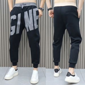 Pantalon printemps automne luxe masculin hip hop entraîne décontracté coréen japonais streetwear travail joggers lettre imprimé sport haren pantalon