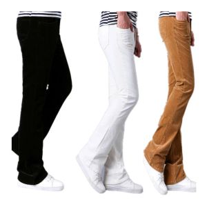 Broek Lente Herfst Heren Uitlopende Broek Corduroy Boot Cut Broek Bell Bottom Broek Heren Pantalon Homme Zwart Wit Rood Kaki Paars