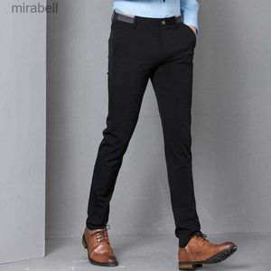 Pantalones Stretch Skinny Dress Pants Office Formal Mens Lápiz Pantalón Business Fit Pantalones masculinos 240308