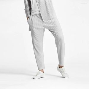 Pantalon été 2022 Miyake pour hommes, mode pliable, grande taille, culture plissée japonaise, haute flexibilité
