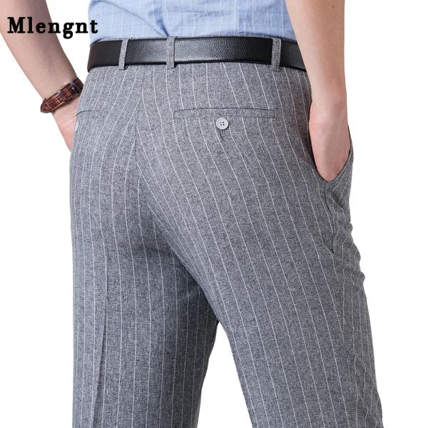 Pantalon D'été Hommes D'affaires Mince Costume En Soie Robe Pantalon Mâle Classique Respirant Bureau Costume Formel Pantalon pour Vêtements Pour Hommes Grande Taille