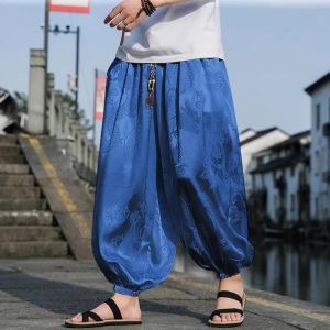 Broek zomer zijden hippie zigeuner boho baggy pants harem broek voor mannen vrouwen yogabroek aladdin broek