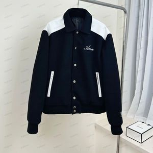 A03 Automne Hiver Designers Amari Amirl AmIrs Nouvelles lettres Épissage Collision Veste de baseball à manches longues pour hommes Laine de luxe Amiiri Amirly Veste de loisirs Tigres Logo